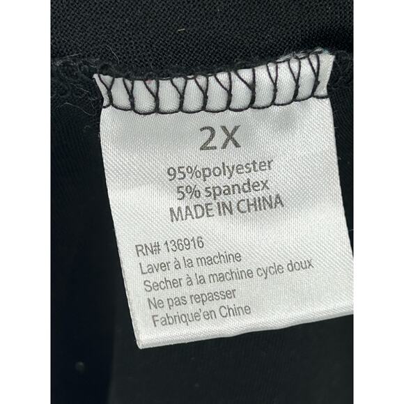 Cherie St Tropez 2X Black Empire Waist Beach Coverup - Picture 3 of 9